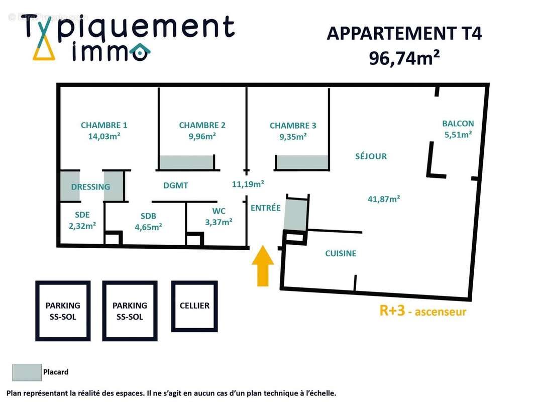Appartement à vendre, 96m², Balma