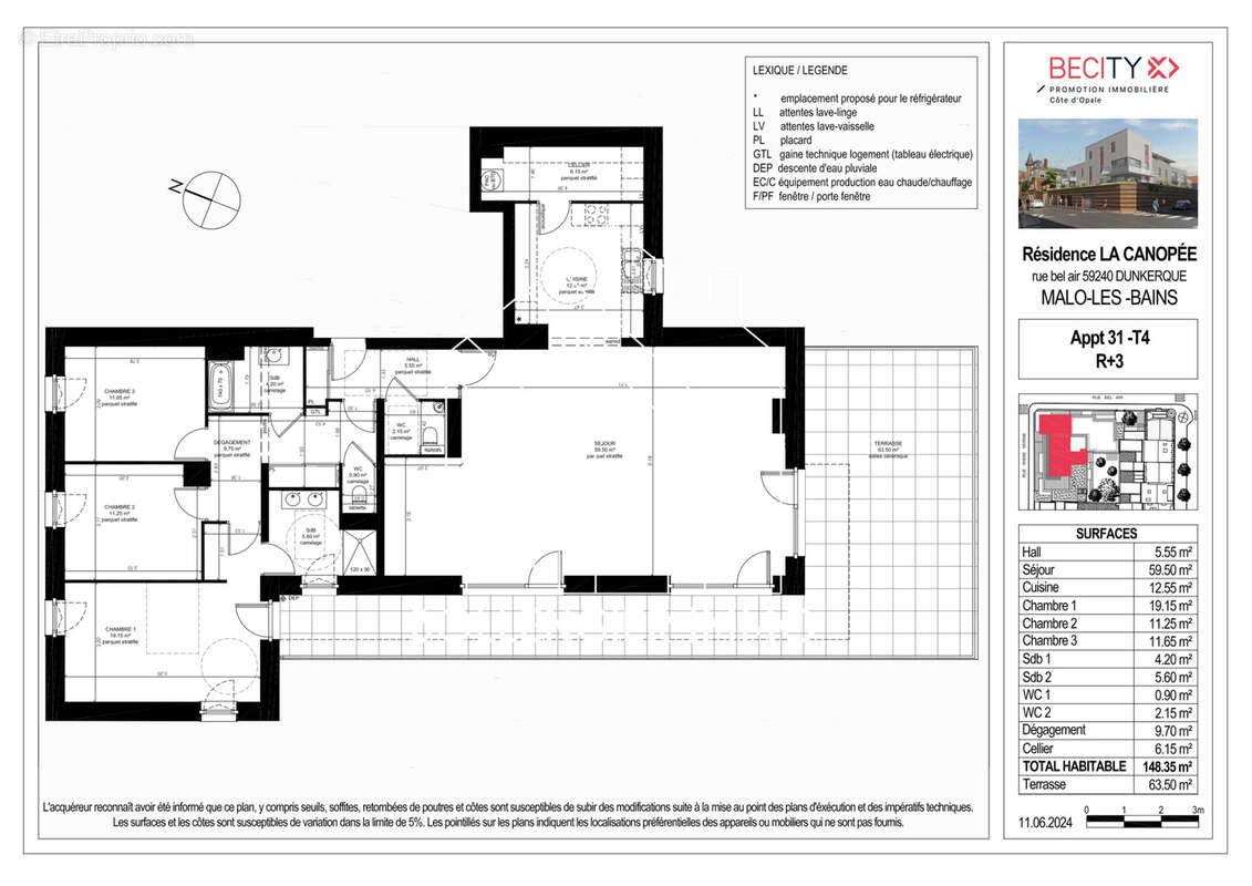 Appartement à vendre, 148m², Dunkerque