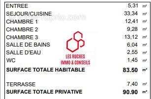 Appartement à vendre, 83m², Champigny-sur-Marne
