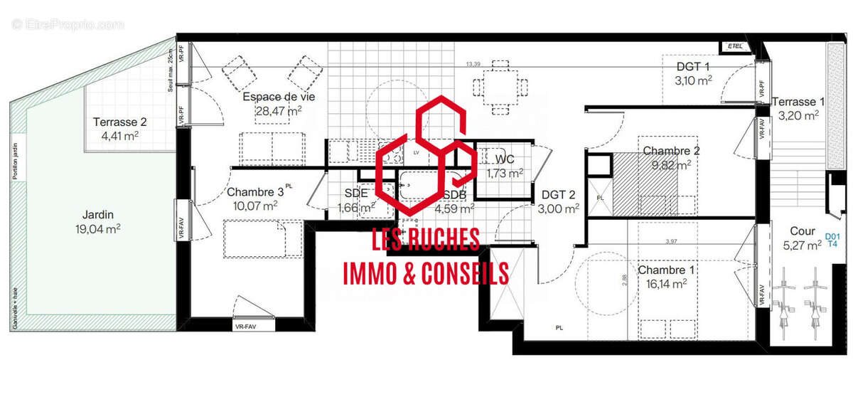 Appartement à vendre, 78m², Aubervilliers