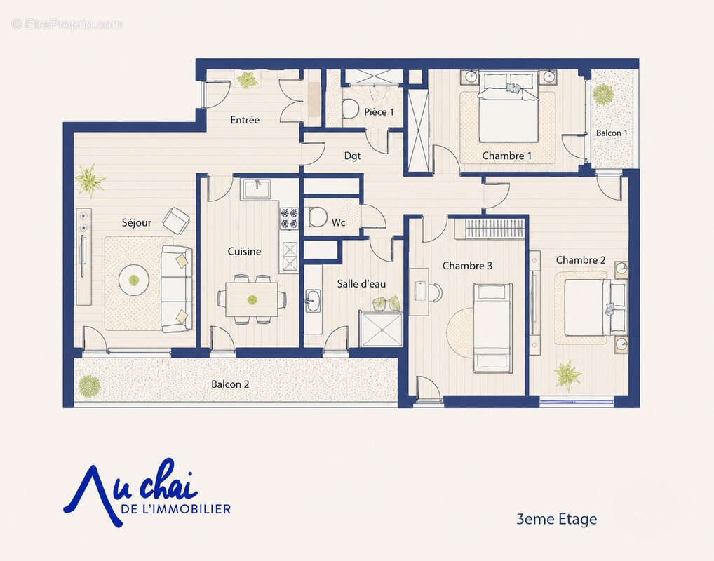 Appartement à vendre, 74m², Gradignan