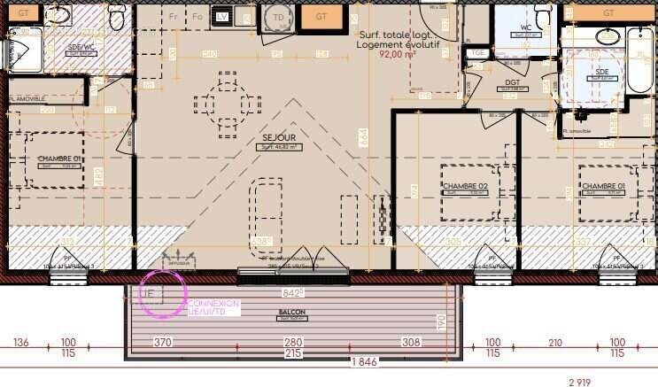 Appartement à vendre, 92m², Tournefeuille