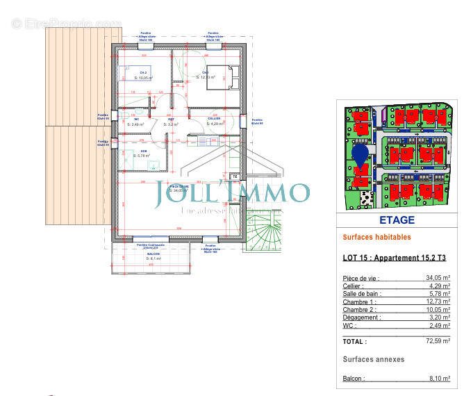 Appartement à vendre, 72m², Roussillon