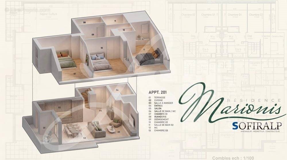 Appartement à vendre, 48m², Bourgoin-Jallieu