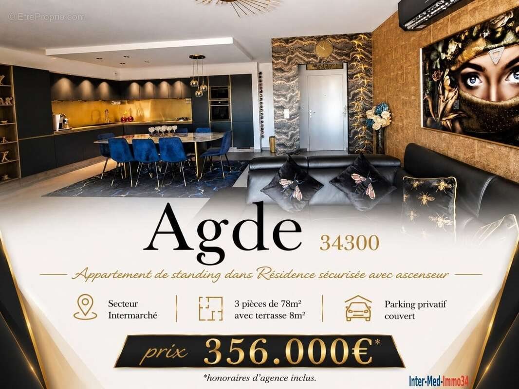 Appartement à vendre, 77m², Agde (Cap d'Agde)
