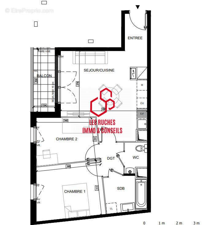 Appartement à vendre, 55m², Villejuif