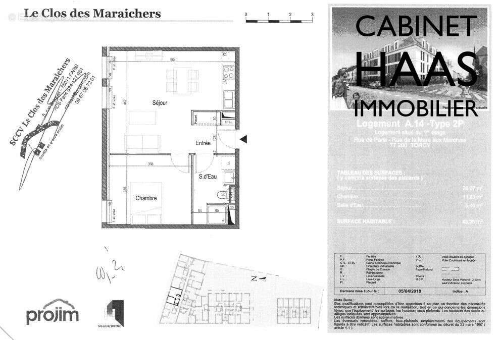 Appartement à vendre, 43m², Torcy