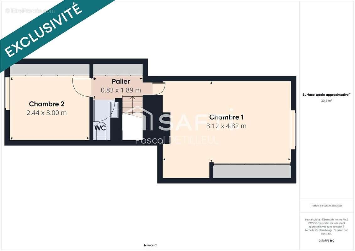 Appartement à vendre, 62m², Garches