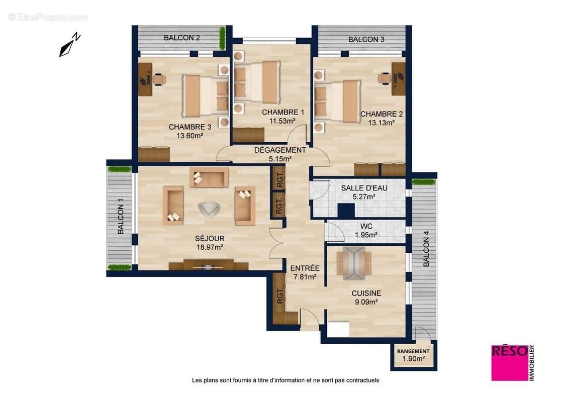 Appartement à vendre, 86m², Annemasse