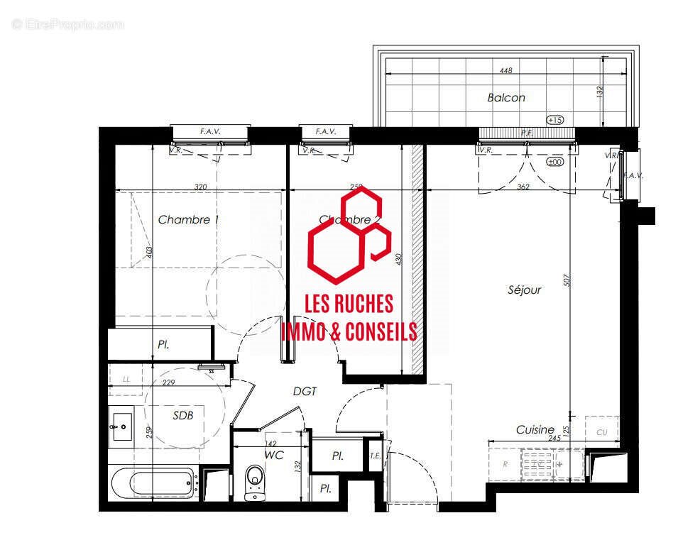 Appartement à vendre, 59m², Noisy-le-Grand
