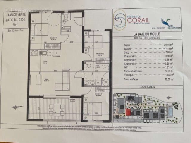 Appartement à vendre, 79m², Le Moule