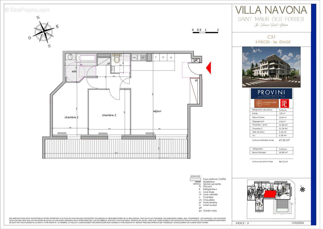 Appartement à vendre, 67m², Saint-Maur-des-Fossés
