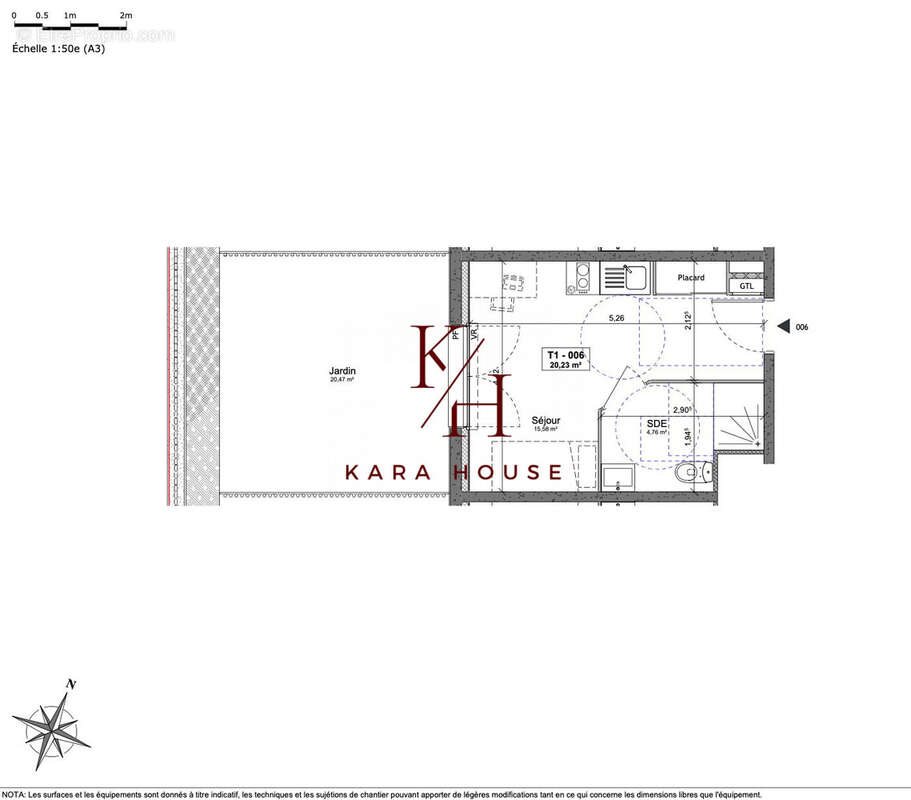 Appartement à vendre, 21m², Caen
