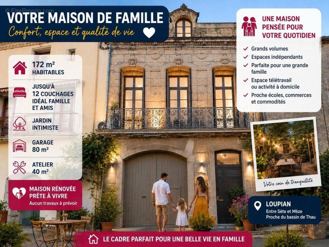 Maison à vendre, 172m², Mèze