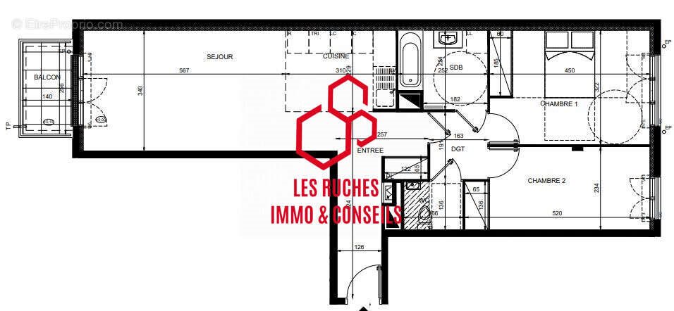 Appartement à vendre, 73m², Chelles
