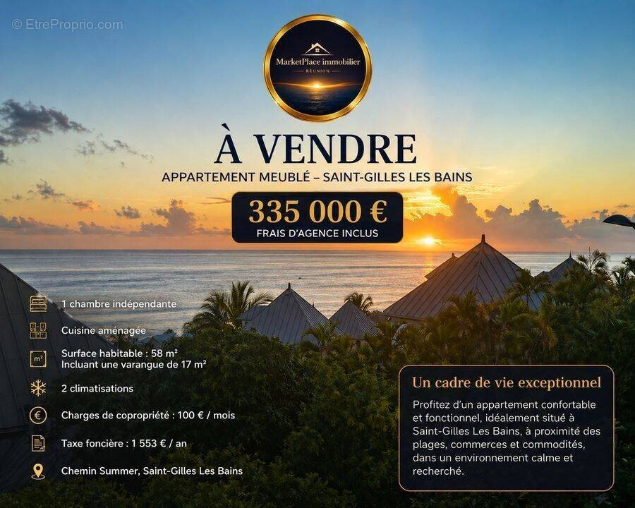 Appartement à vendre, 41m², Saint-Paul