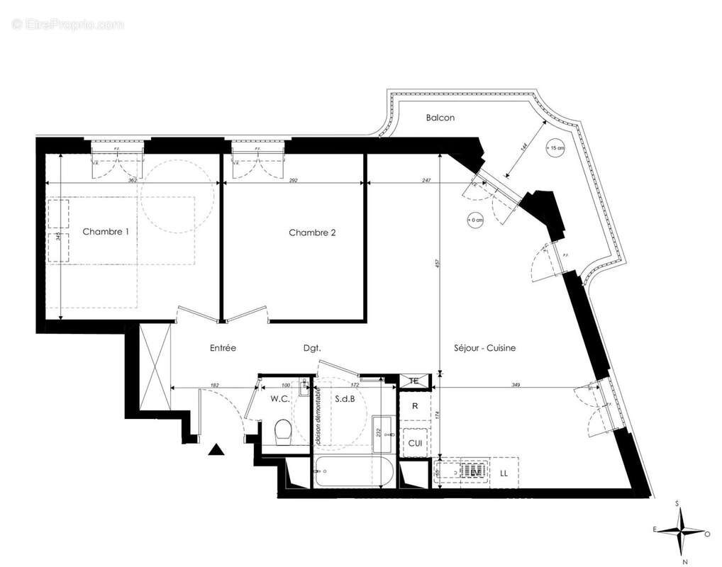 Appartement à vendre, 62m², Pantin