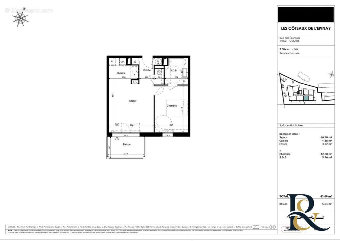 Appartement à vendre, 43m², Touques