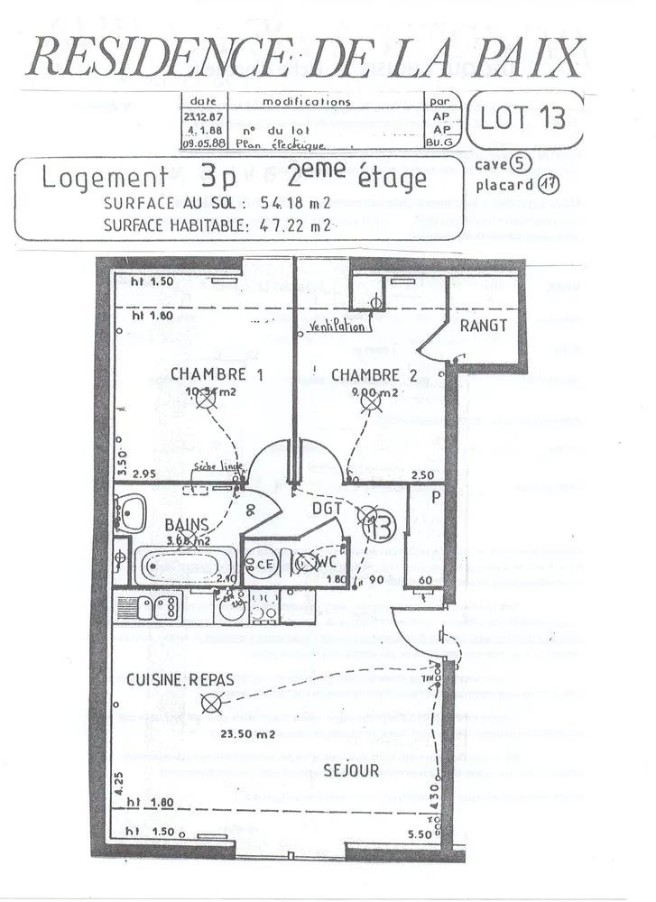 Appartement à louer, 47m², Chauffailles
