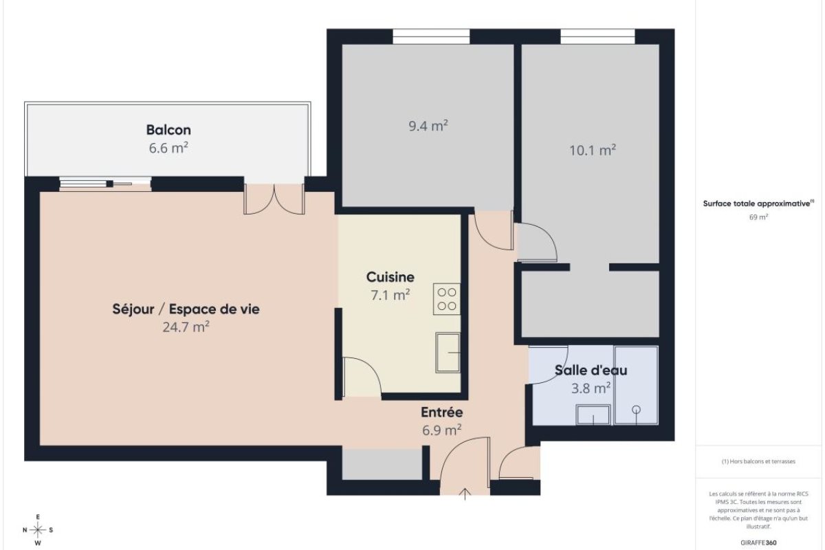 Appartement à vendre, 69m², Aix-en-Provence