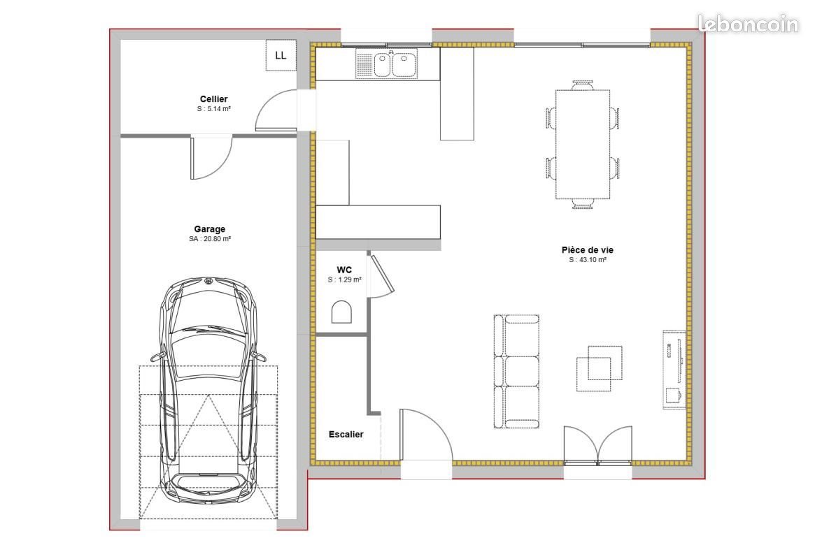 Maison à vendre, 92m², Jullié