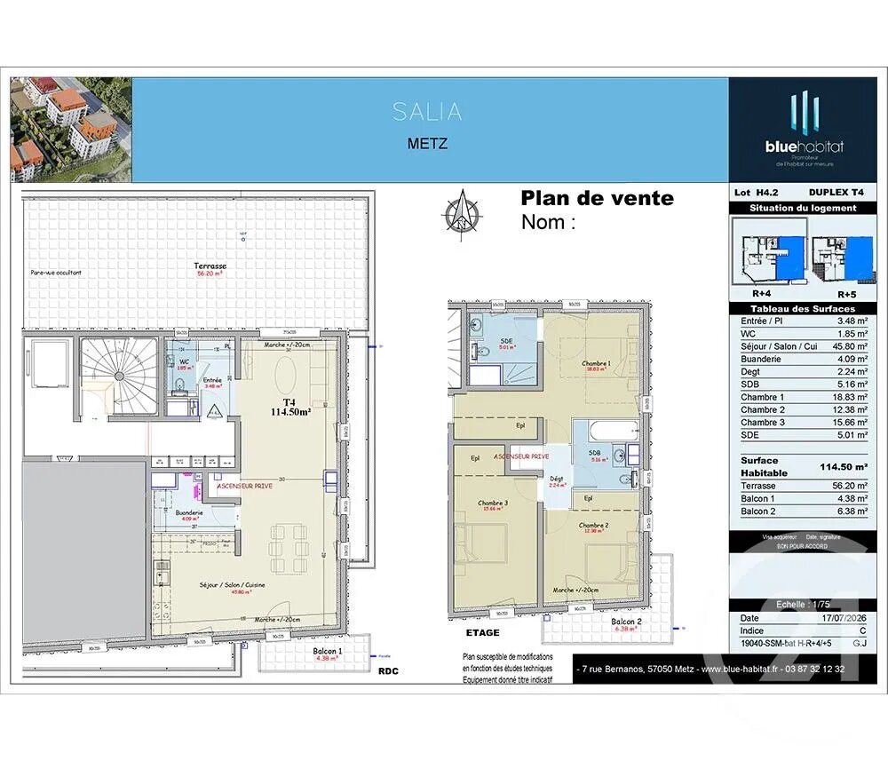 Appartement à vendre, 114m², Metz
