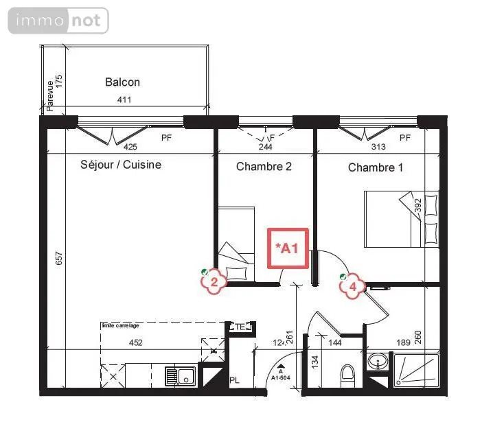 Appartement à vendre, 60m², Valenciennes
