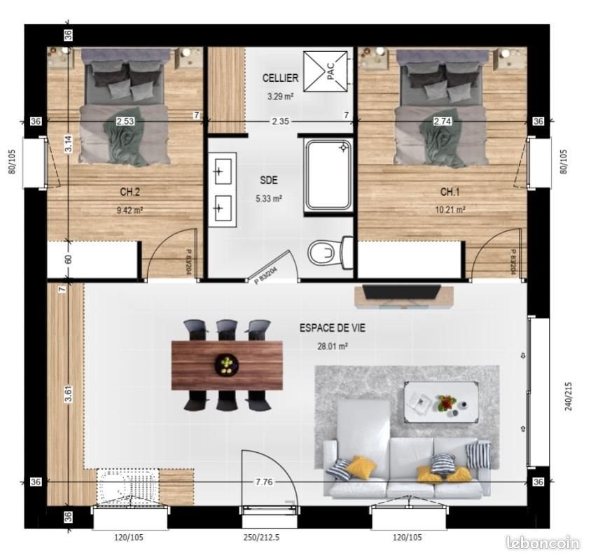 Maison à vendre, 56m², Chemillé
