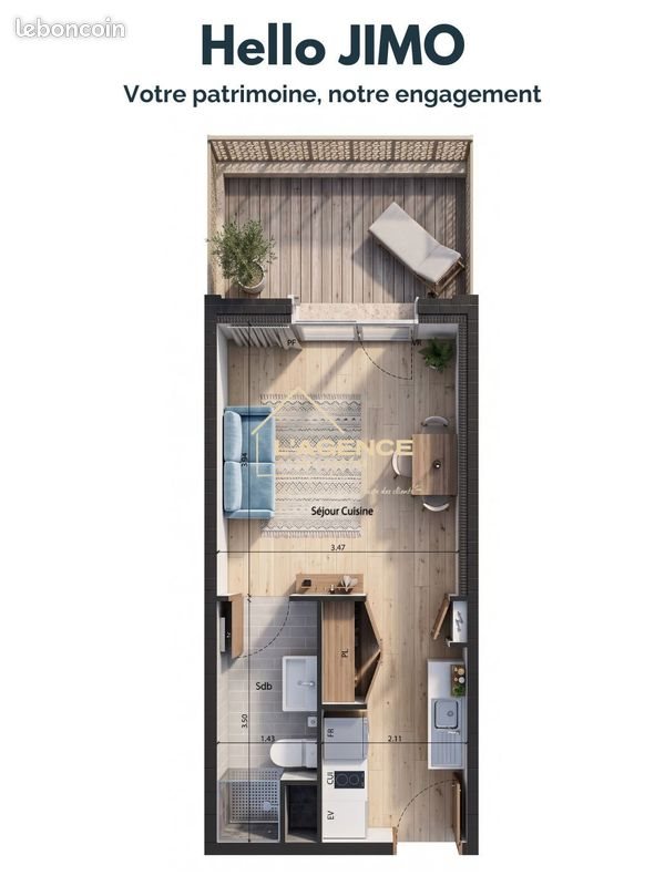 Appartement à louer, 30m², Dijon