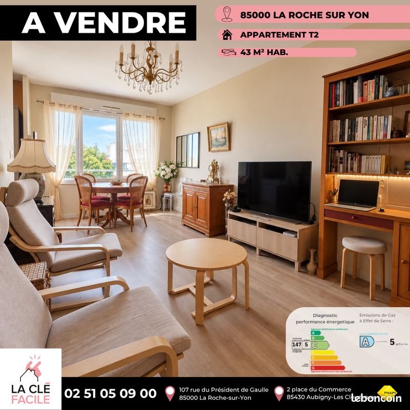 Appartement à vendre, 43m², La Roche-sur-Yon