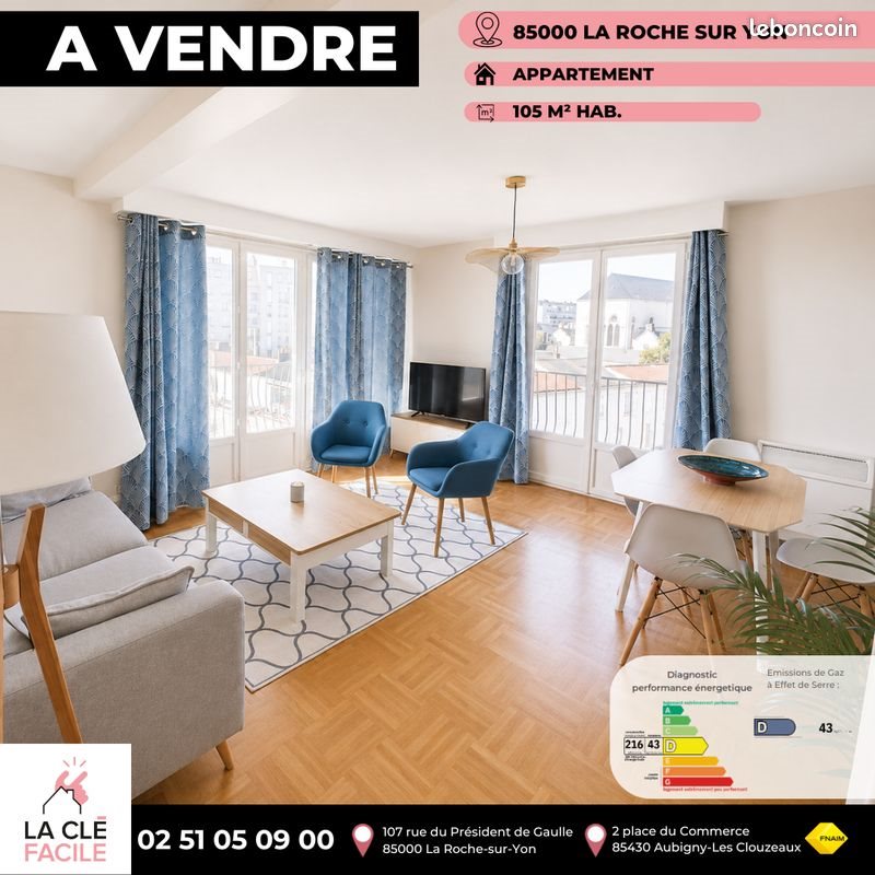 Appartement à vendre, 105m², La Roche-sur-Yon