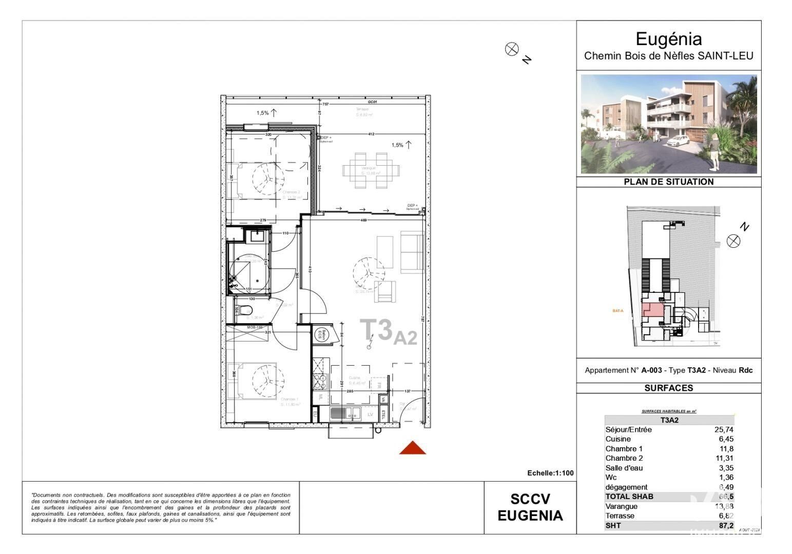 Appartement à vendre, 87m², Le Piton Saint-Leu