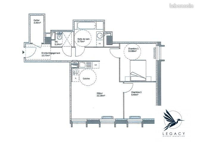 Appartement à louer, 64m², Strasbourg