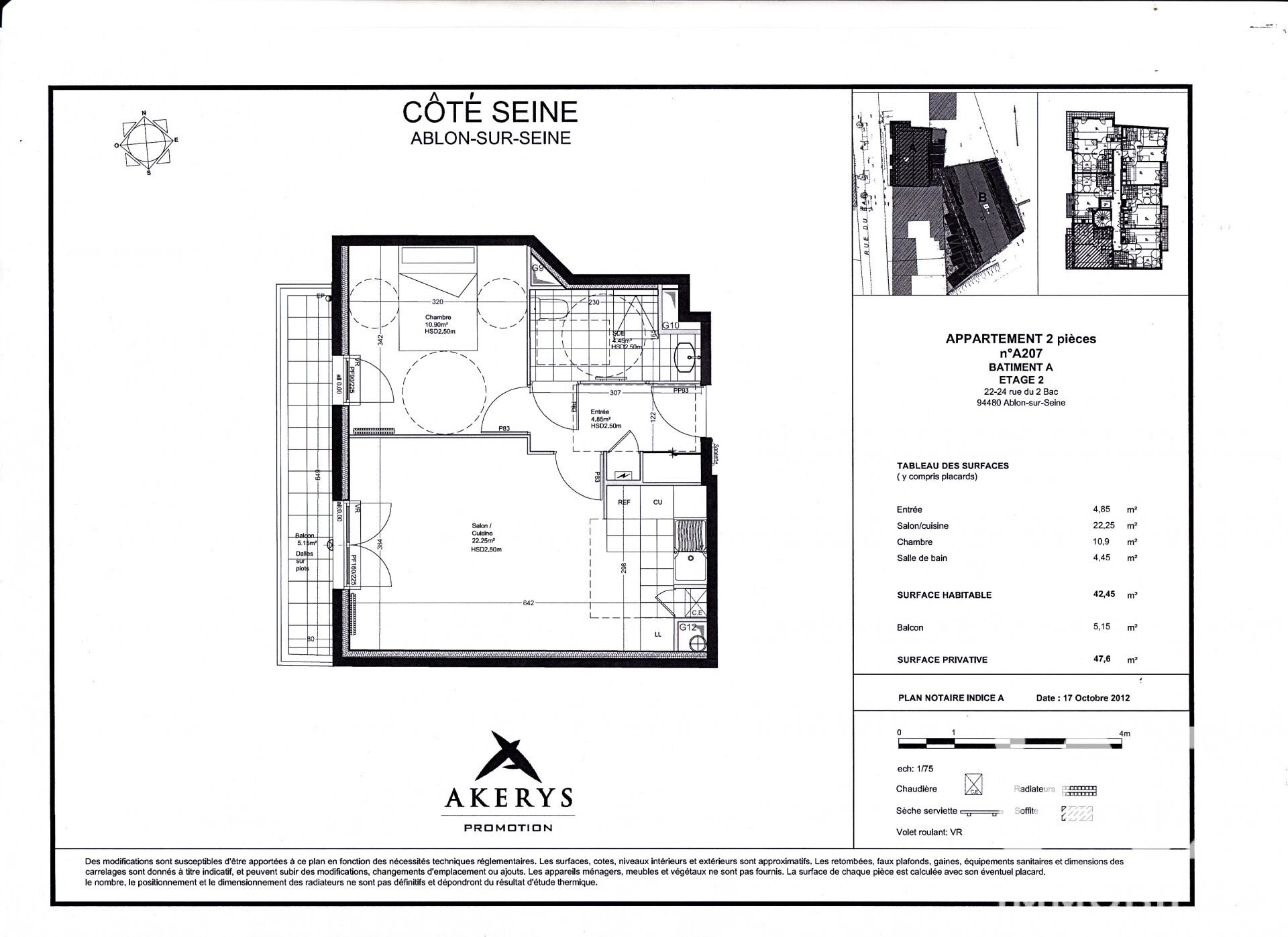 Appartement à vendre, 42m², Ablon-sur-Seine