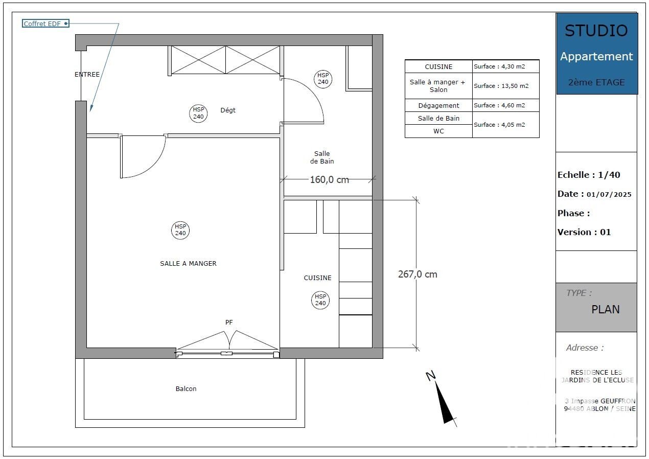 Appartement à louer, 26m², Ablon-sur-Seine