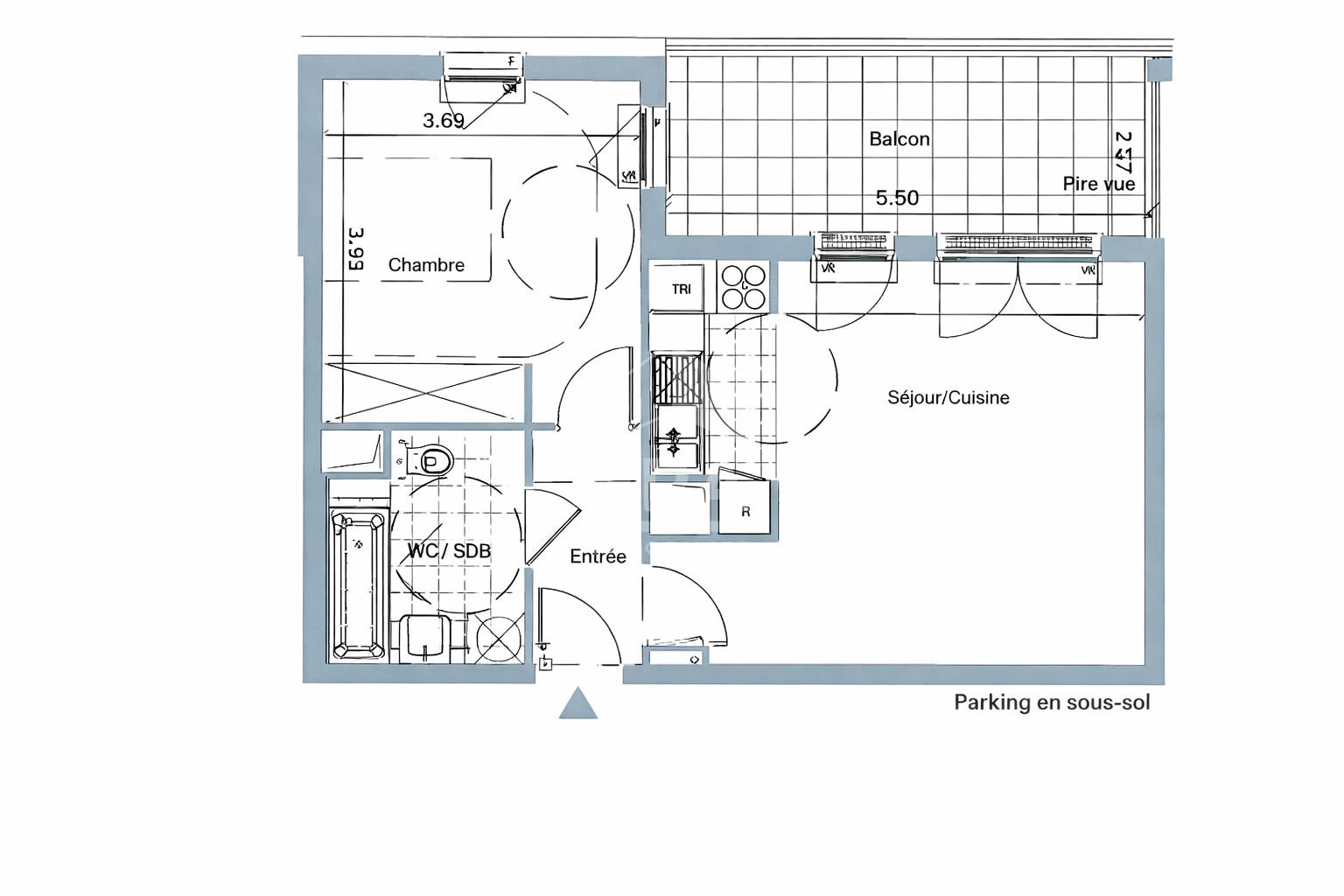 Appartement à vendre, 48m², Guyancourt