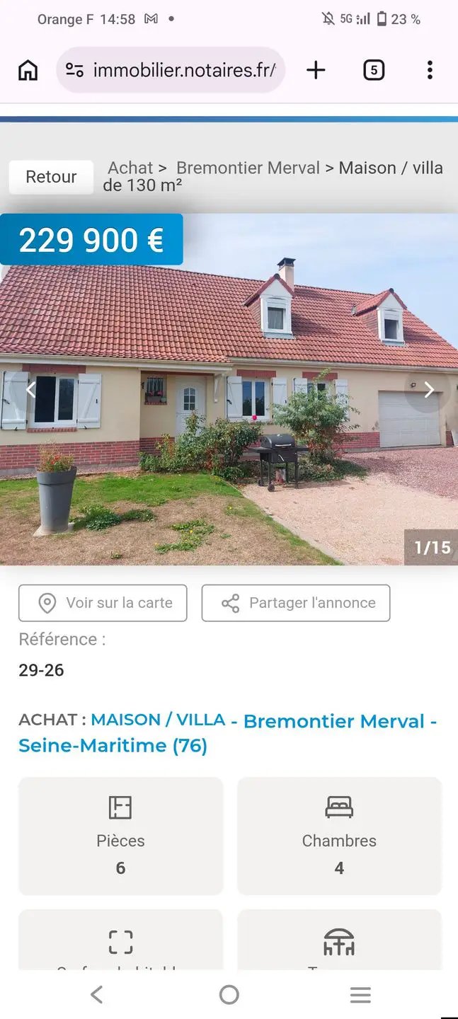 Maison à vendre, 130m², Brémontier-Merval