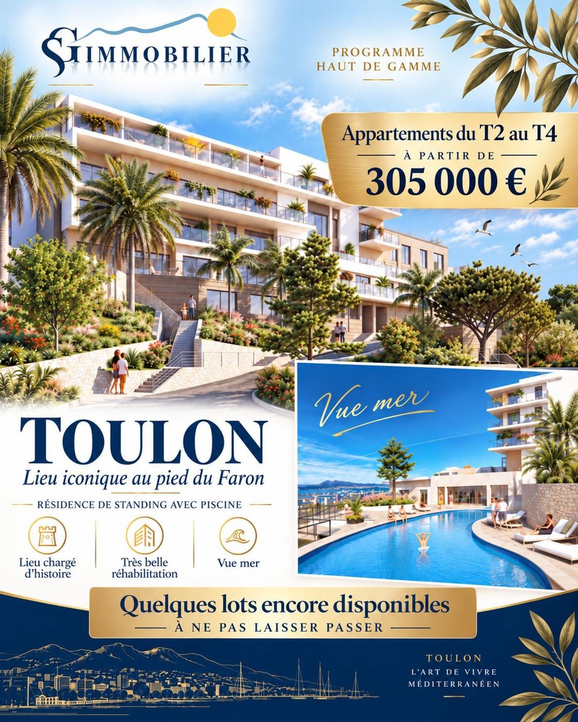 Appartement à vendre, 56m², Toulon