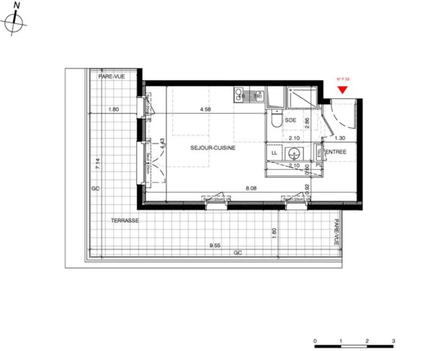 Appartement à vendre, 33m², Bussy-Saint-Georges