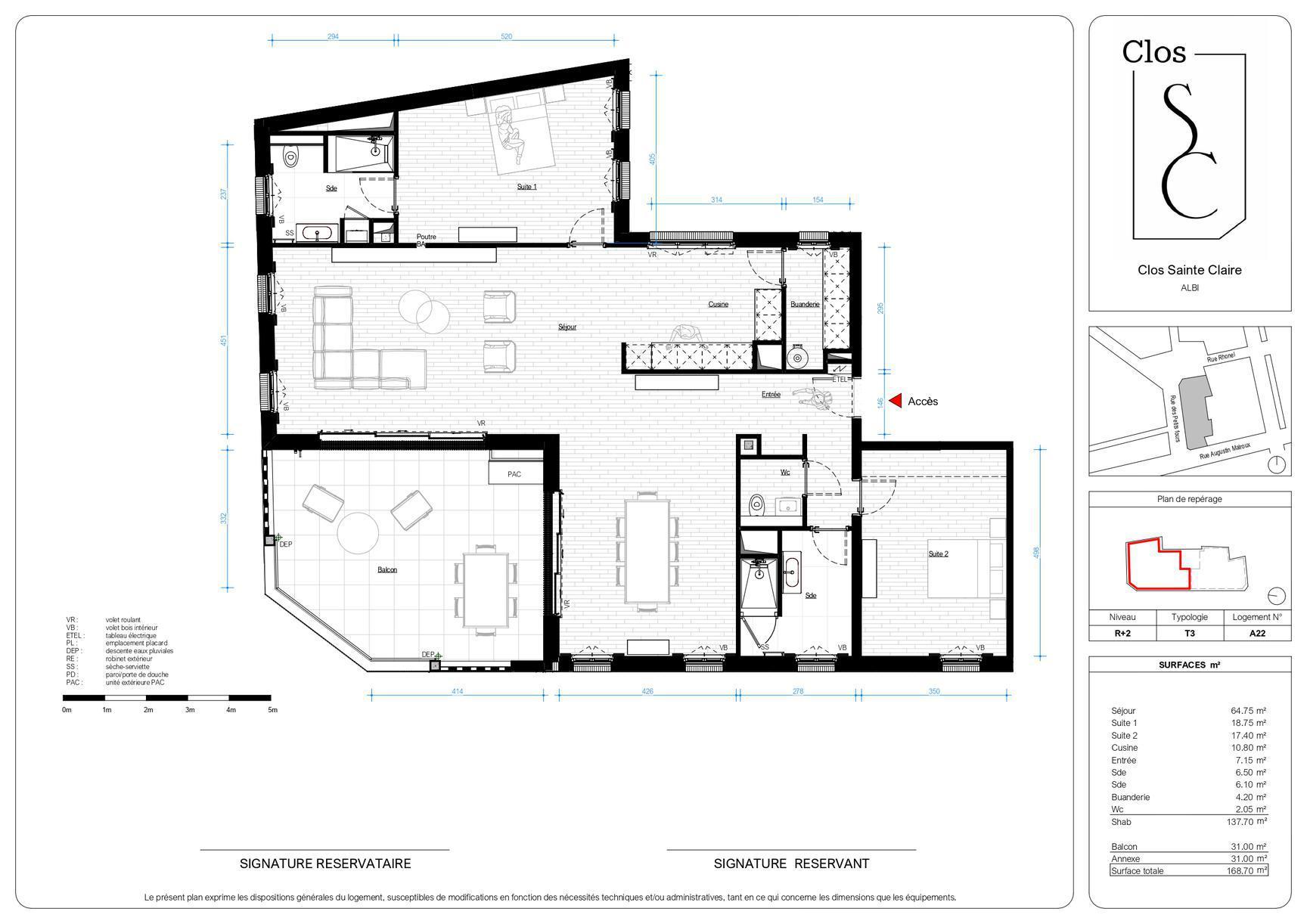 Appartement à vendre, 137m², Albi