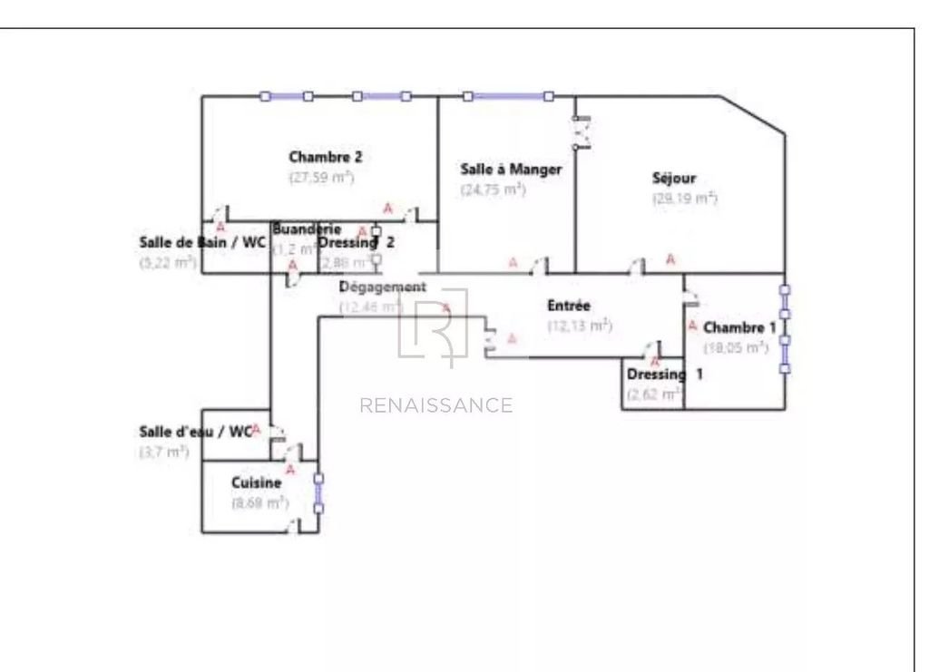 Appartement à vendre, 148m², Paris 8ème