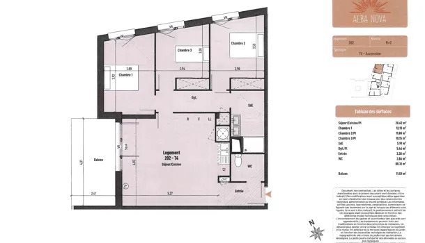 Appartement à vendre, 80m², Cers