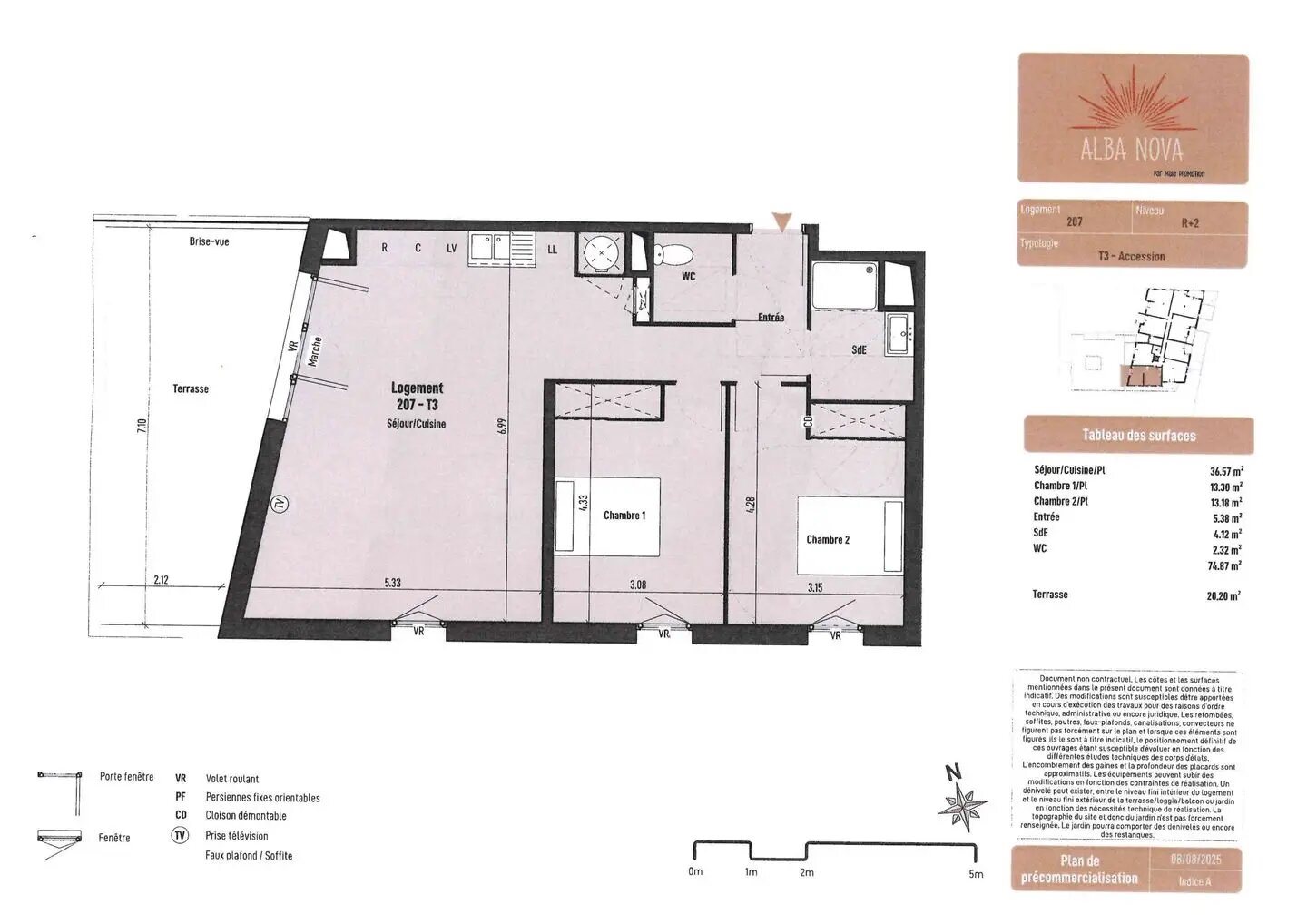 Appartement à vendre, 74m², Cers