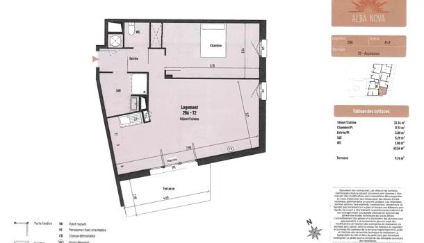 Appartement à vendre, 63m², Cers