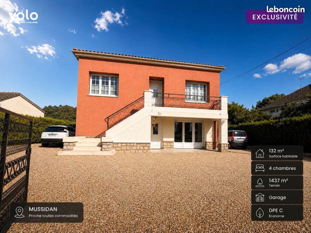 Maison à vendre, 132m², Mussidan