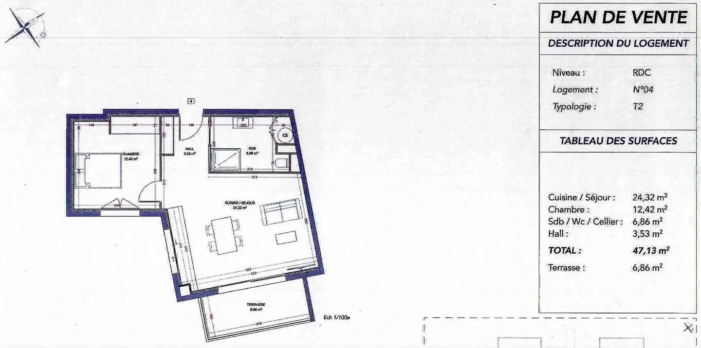 Appartement à vendre, 47m², Biguglia