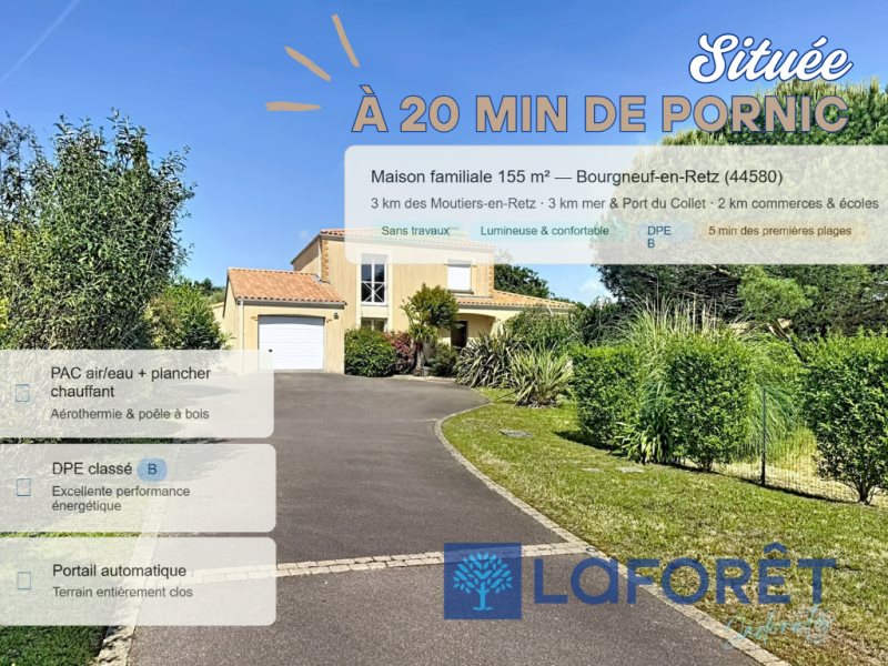 Maison à vendre, 155m², Pornic