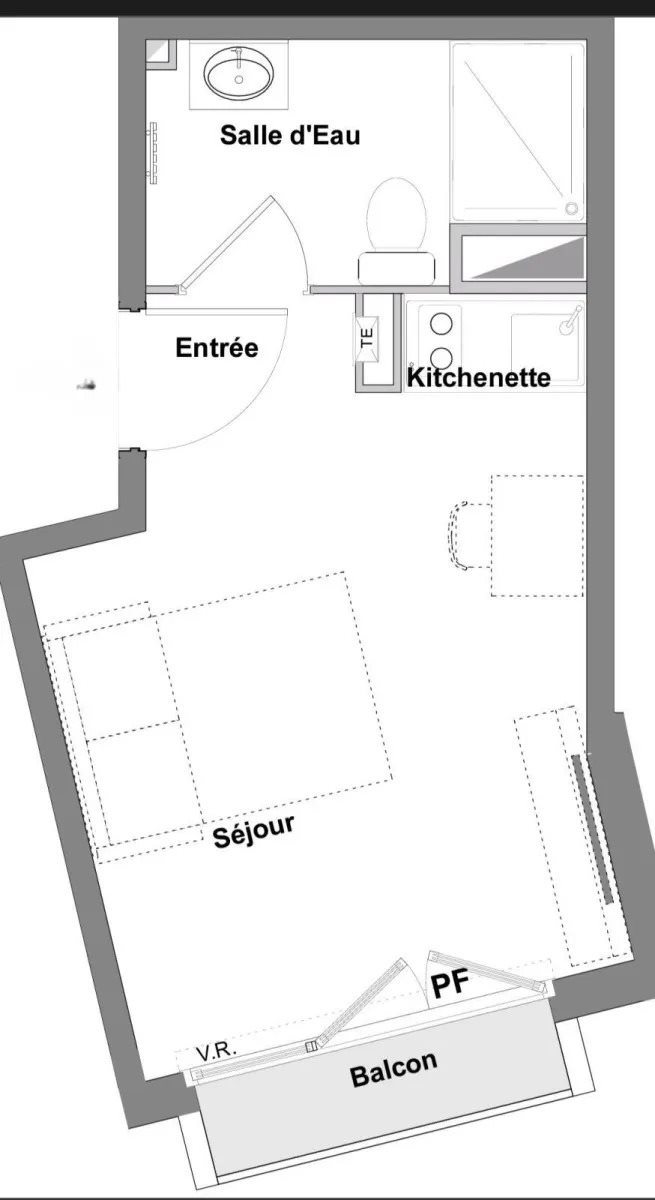 Appartement à louer, 25m², Marseille 10ème