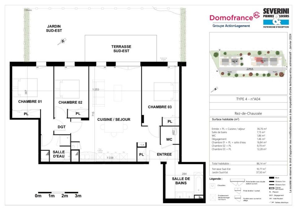 Appartement à louer, 86m², Biscarrosse