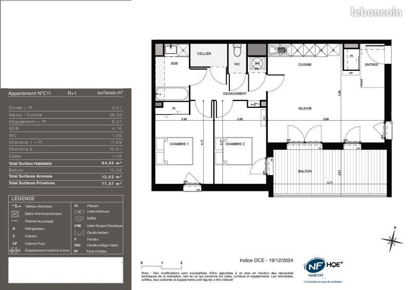 Appartement à louer, 64m², Pibrac